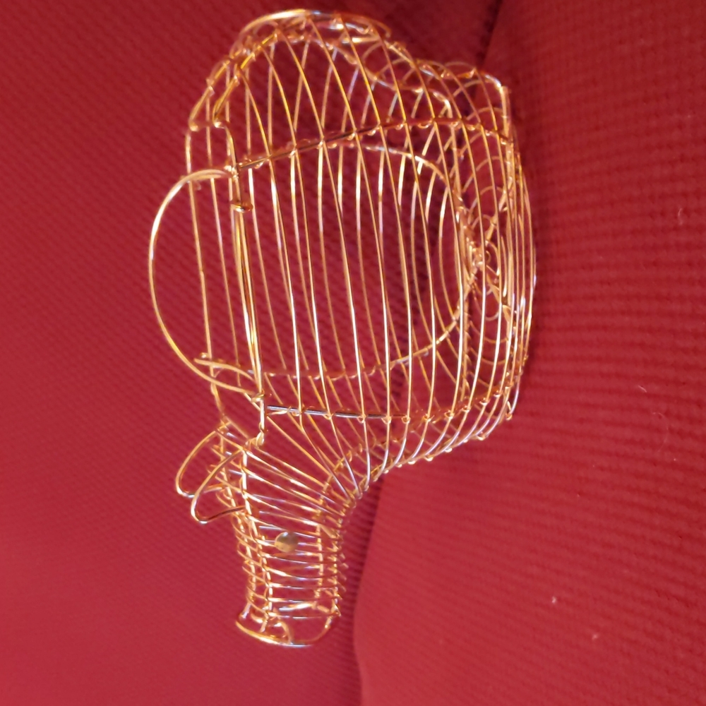 Decorative, copper Pig-shaped egg basket